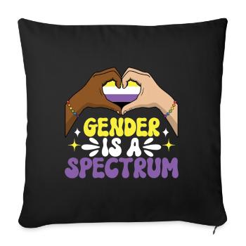 Non Binary Pride Genderqueer - Sofakissenbezug 45 x 45 cm - Schwarz - Vorne