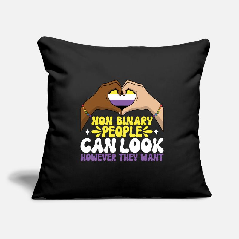 Non Binary Pride Genderqueer Sofakissenbezug 45 x 45 cm