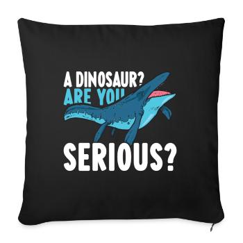 Mosasaurus Dinosaur - Sofa pillowcase 17,3'' x 17,3'' (45 x 45 cm) - black - Front