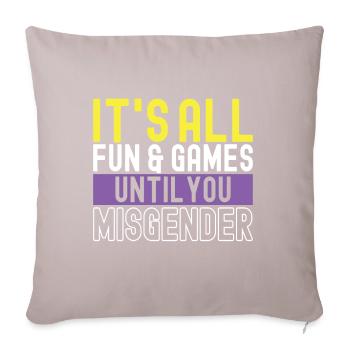 Non Binary Pride Genderqueer - Sofakissenbezug 45 x 45 cm - helles Taupe - Vorne