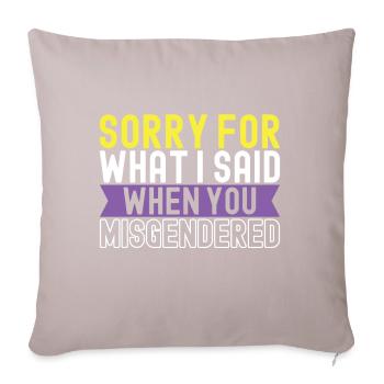 Non Binary Pride Genderqueer - Sofakissenbezug 45 x 45 cm - helles Taupe - Vorne