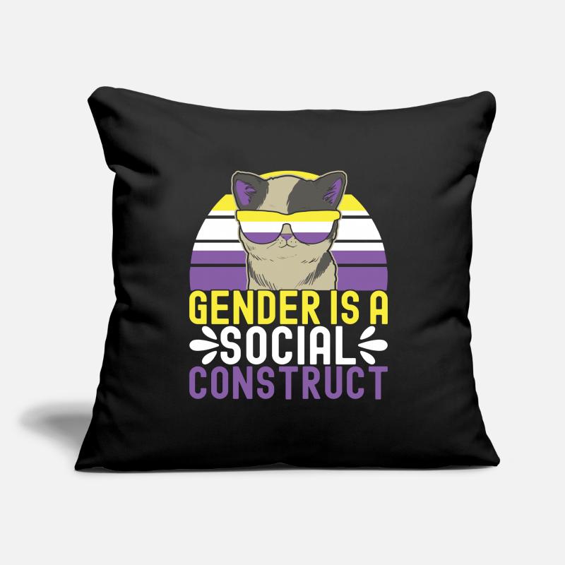 Non Binary Pride Genderqueer Sofakissenbezug 45 x 45 cm