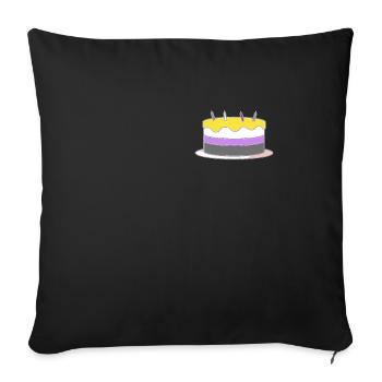 Non Binary Pride Genderqueer - Sofa pillowcase 17,3'' x 17,3'' (45 x 45 cm) - black - Front