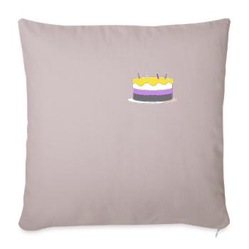 Non Binary Pride Genderqueer - Sofakissenbezug 45 x 45 cm - helles Taupe - Vorne