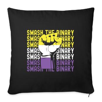 Non Binary Pride Genderqueer - Sofakissenbezug 45 x 45 cm - Schwarz - Vorne