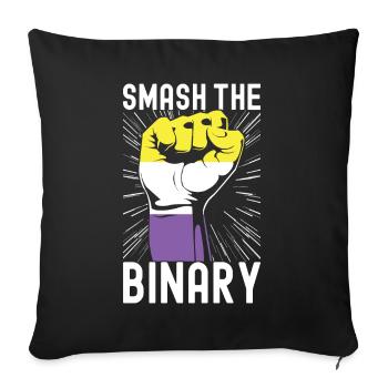 Non Binary Pride Genderqueer - Sofa pillowcase 17,3'' x 17,3'' (45 x 45 cm) - black - Front