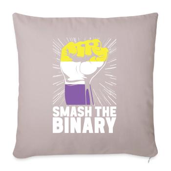 Non Binary Pride Genderqueer - Sofakissenbezug 45 x 45 cm - helles Taupe - Vorne
