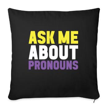 Non Binary Pride Genderqueer - Sofakissenbezug 45 x 45 cm - Schwarz - Vorne