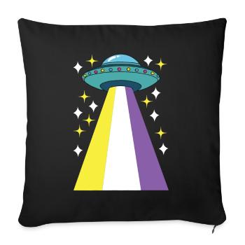 Non Binary Pride Genderqueer - Sofakissenbezug 45 x 45 cm - Schwarz - Vorne