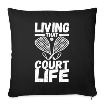 Racquetball Racquetball Player - Sofa pillowcase 17,3'' x 17,3'' (45 x 45 cm) - black - Front