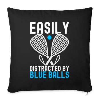 Racquetball Racquetball Player - Sofa pillowcase 17,3'' x 17,3'' (45 x 45 cm) - black - Front