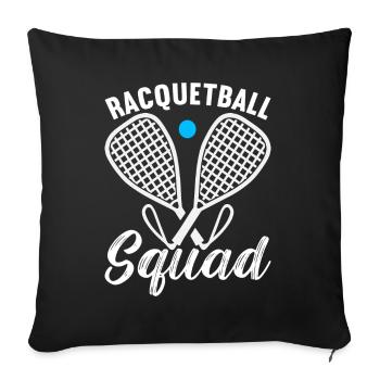 Racquetball Racquetball Player - Sofa pillowcase 17,3'' x 17,3'' (45 x 45 cm) - black - Front