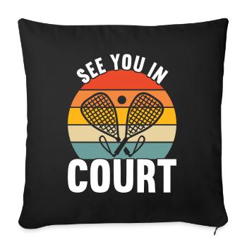 Racquetball Racquetball Player - Sofa pillowcase 17,3'' x 17,3'' (45 x 45 cm) - black - Front