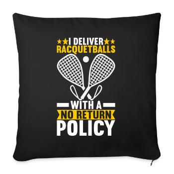 Racquetball Racquetball Player - Sofa pillowcase 17,3'' x 17,3'' (45 x 45 cm) - black - Front