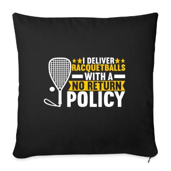 Racquetball Racquetball Player - Sofa pillowcase 17,3'' x 17,3'' (45 x 45 cm) - black - Front