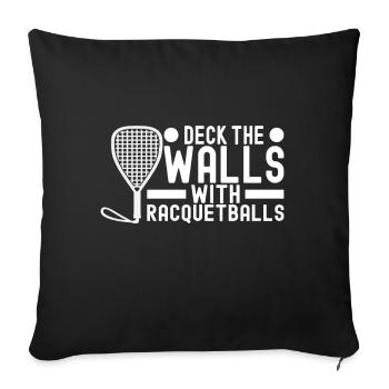 Racquetball Racquetball Player - Sofa pillowcase 17,3'' x 17,3'' (45 x 45 cm) - black - Front