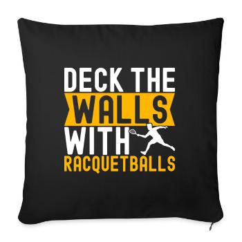 Racquetball Racquetball Player - Sofa pillowcase 17,3'' x 17,3'' (45 x 45 cm) - black - Front