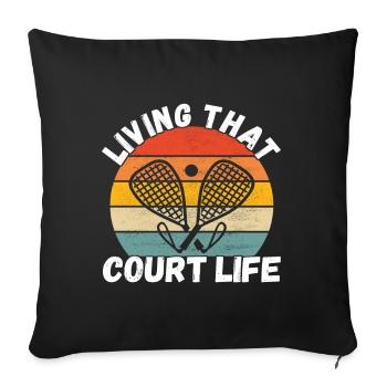 Racquetball Racquetball Player - Sofa pillowcase 17,3'' x 17,3'' (45 x 45 cm) - black - Front