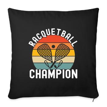 Racquetball Racquetball Player - Sofa pillowcase 17,3'' x 17,3'' (45 x 45 cm) - black - Front