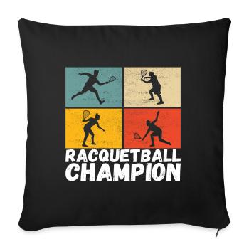 Racquetball Racquetball Player - Sofa pillowcase 17,3'' x 17,3'' (45 x 45 cm) - black - Front