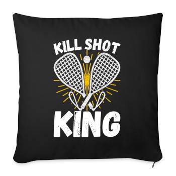 Racquetball Racquetball Player - Sofa pillowcase 17,3'' x 17,3'' (45 x 45 cm) - black - Front