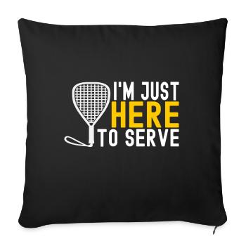 Racquetball Racquetball Player - Sofa pillowcase 17,3'' x 17,3'' (45 x 45 cm) - black - Front