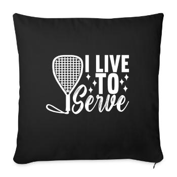 Racquetball Racquetball Player - Sofa pillowcase 17,3'' x 17,3'' (45 x 45 cm) - black - Front
