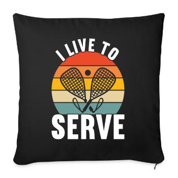 Racquetball Racquetball Player - Sofa pillowcase 17,3'' x 17,3'' (45 x 45 cm) - black - Front