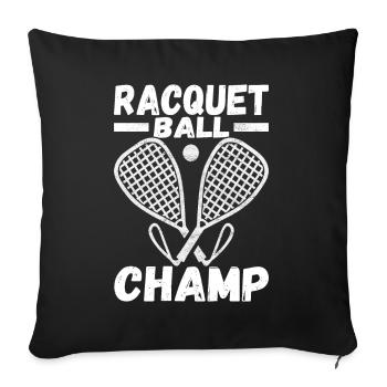 Racquetball Racquetball Player - Sofa pillowcase 17,3'' x 17,3'' (45 x 45 cm) - black - Front