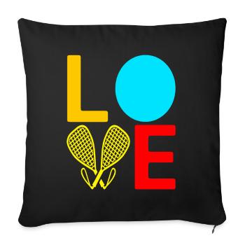 Racquetball Racquetball Player - Sofa pillowcase 17,3'' x 17,3'' (45 x 45 cm) - black - Front