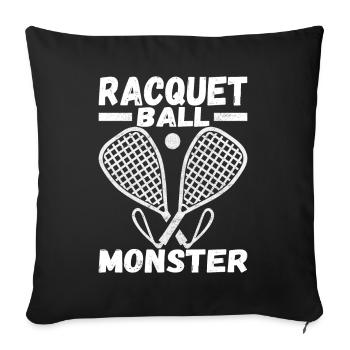 Racquetball Racquetball Player - Sofa pillowcase 17,3'' x 17,3'' (45 x 45 cm) - black - Front