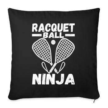 Racquetball Racquetball Player - Sofa pillowcase 17,3'' x 17,3'' (45 x 45 cm) - black - Front
