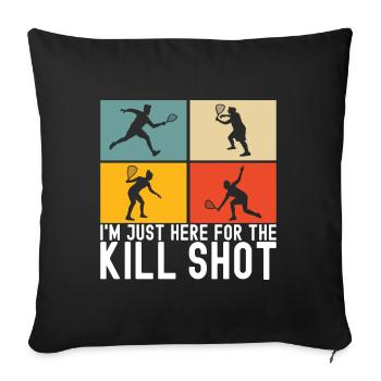 Racquetball Racquetball Player - Sofa pillowcase 17,3'' x 17,3'' (45 x 45 cm) - black - Front