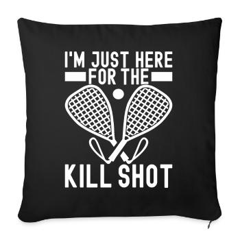 Racquetball Racquetball Player - Sofa pillowcase 17,3'' x 17,3'' (45 x 45 cm) - black - Front