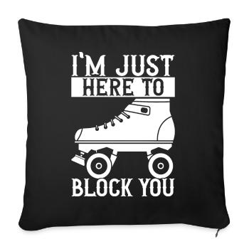 Roller derby - Sofa pillowcase 17,3'' x 17,3'' (45 x 45 cm) - black - Front