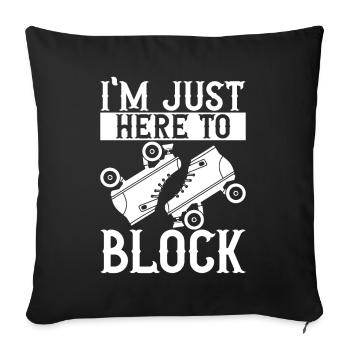 Roller derby - Sofa pillowcase 17,3'' x 17,3'' (45 x 45 cm) - black - Front