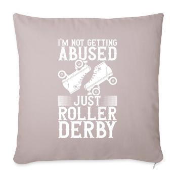Roller Derby - Sofakissenbezug 45 x 45 cm - helles Taupe - Vorne