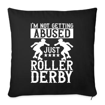 Roller derby - Sofa pillowcase 17,3'' x 17,3'' (45 x 45 cm) - black - Front