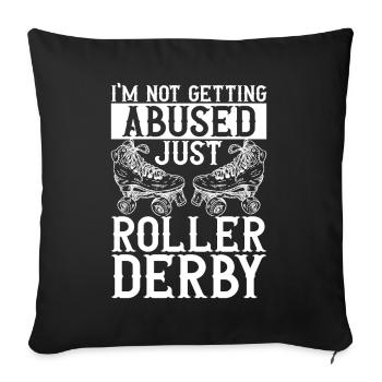 Roller derby - Sofa pillowcase 17,3'' x 17,3'' (45 x 45 cm) - black - Front