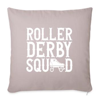 Roller derby - Housse de coussin décorative 45 x 45 cm - taupe clair - Devant