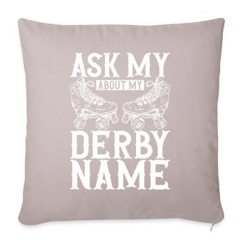 Roller derby - Housse de coussin décorative 45 x 45 cm - taupe clair - Devant