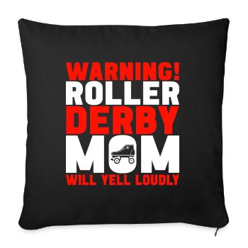 Roller derby - Sofa pillowcase 17,3'' x 17,3'' (45 x 45 cm) - black - Front
