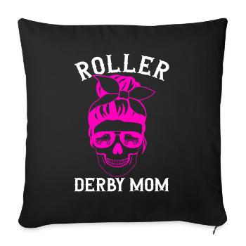Roller derby - Sofa pillowcase 17,3'' x 17,3'' (45 x 45 cm) - black - Front