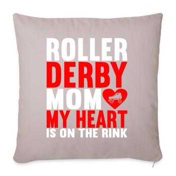 Roller derby - Housse de coussin décorative 45 x 45 cm - taupe clair - Devant