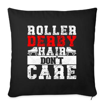 Roller derby - Sofa pillowcase 17,3'' x 17,3'' (45 x 45 cm) - black - Front
