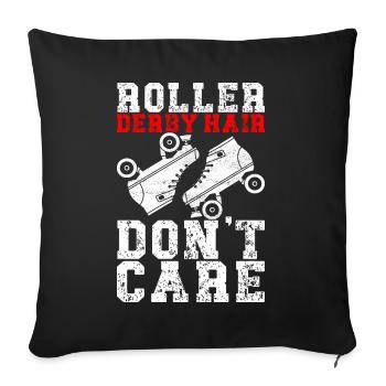 Roller derby - Sofa pillowcase 17,3'' x 17,3'' (45 x 45 cm) - black - Front