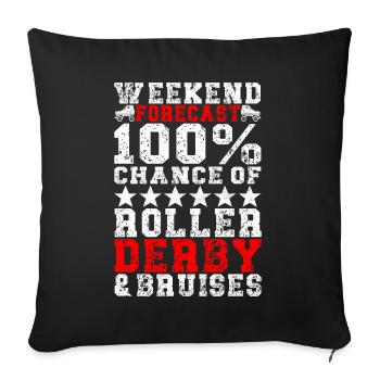 Roller derby - Sofa pillowcase 17,3'' x 17,3'' (45 x 45 cm) - black - Front