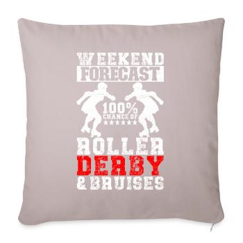 Roller Derby - Sofakissenbezug 45 x 45 cm - helles Taupe - Vorne