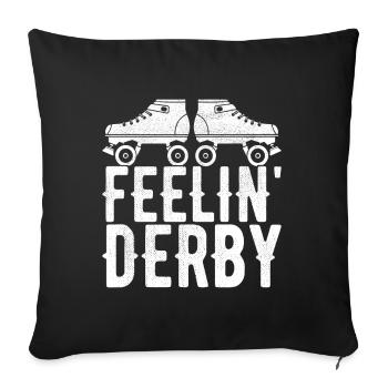 Roller derby - Sofa pillowcase 17,3'' x 17,3'' (45 x 45 cm) - black - Front