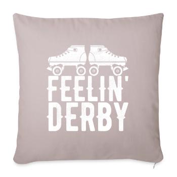 Roller Derby - Sofakissenbezug 45 x 45 cm - helles Taupe - Vorne